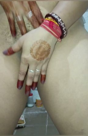 Priya Bhabi Hot Body Wash in Bathroom