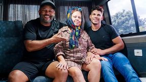 bbw granny gets first time rough DP fucked in my van