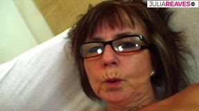 Old slut sucks a huge dick then gets fucked