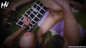 marval - sexy big tits milf get massage and after a good creampie inside. loreen red & vali savage