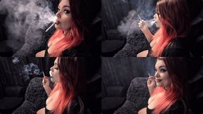 Side Profile Chain Smoking