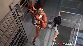 Fucks Hard A Female Prison Officer With A Strapon With Harley Quinn