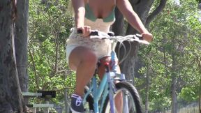 Big Ass Rides Bicycle in Shorts - Vol. 2 Scene 1