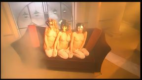 Three Pornstars Having Oral And Lesbian Masturbation Sex