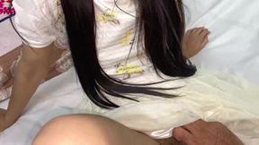 The Virgin Girl Asked to Fuck Her Pussy After Seeing Her Tuition Teacher&#039;s Thick Cock