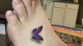 Hippie foot tattoo pt1 joi and cum countdown big feet