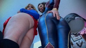 Shrinking Powers - Jessa Flux And Sinn Sage SuperGirl and Ms Marvel Superheroine Giantess Mesmerized Female Domination Femdom POV Verbal Humiliation HDWMV