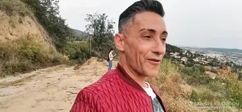 Outdoor throuple fun in the woods