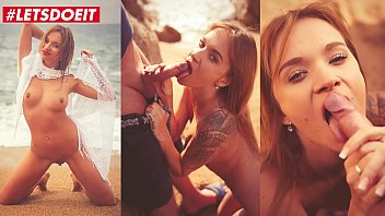 LETSDOEIT - Hot Czech Pornstar Angel Piaff Masturbates By The Beach And Blows Her BF