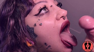 CHASTITY CAGE IS OPENED AFTER A MONTH AMAZING BLOWJOB HUGE FACIAL CUMSHOT