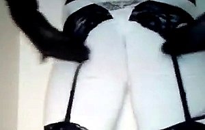 Amateur CD in black stockings 2