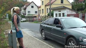 Old granny gets picked up and fucked