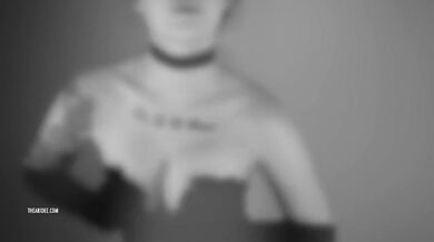 Velvet Crush Teaser (hot brunette model gives you a sexy tease in b&w)