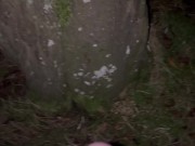 Night piss on a tree