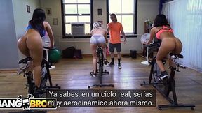 BangBros - Sexy Bitch Rose Monroe Sweats It Out Fucking In Her XXX Workout With Spanish Subs
