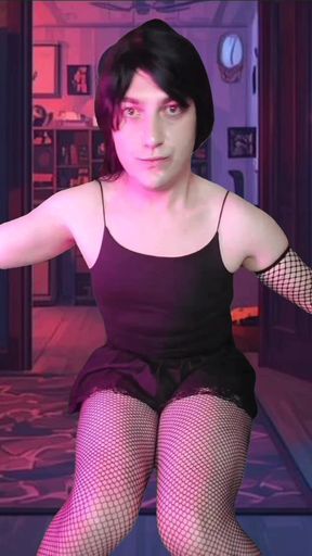 7 Bubble Butt Blonde in Goth Feminine Legs Soft Body Sweet Skin