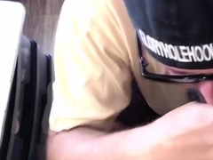 Caught old bearded suck BBC in gloryhole