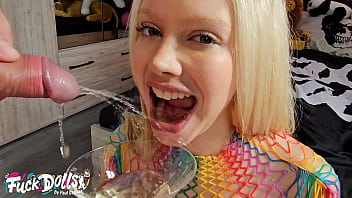 Busty Beauty Vivian Lola ROUGH 1on1 Piss Drinking, Ass HARDLY fucked with face in piss, Rimming, Spit on her face, Cum swallow