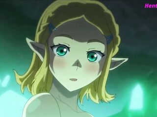 Zelda Elf Golden-haired Cutie Quick Oral job In Pool - ANIME Uncensored