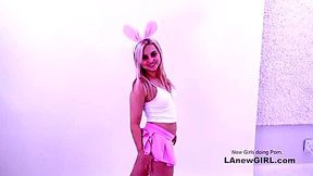 Legal-age Chick Bunny In Pink Gets Made Love And Rims At