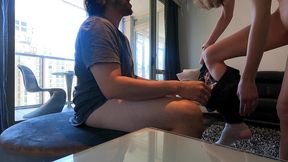australian charlotte star fucks sucks asian cock pov bj creampie hotel room