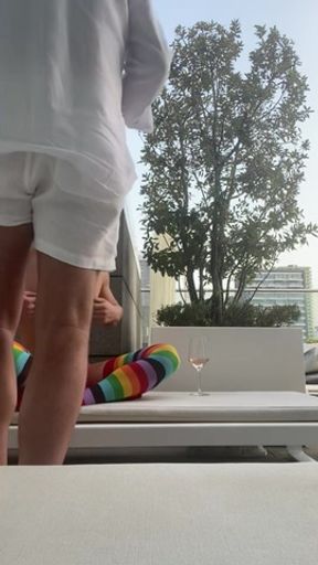 Fuck me on the balcony, please daddyyyy