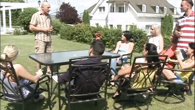 Omar Galanti, Thomas Stone & Vittoria Risi give two stunning girls a full mouthful of ass fucking and cum