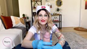 Punker nurse gives cock exam