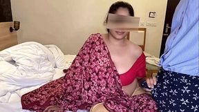 Nisha Bhabhi caught room service boy masturbating and fucked him after seeing his big dick