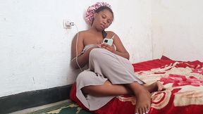 The Collage Girl in the Village Getto Small House of Her Boyfriend