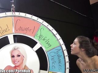 Anna Morna's acrobatic BJ! This hottie's on top of the dude's face, sucking!