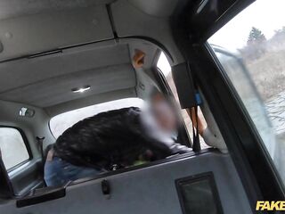 Fake Taxi - Black Mystique gets her large ebony melons and butt out for a backseat bang