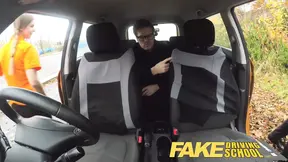 Sex Driving School Pigtailed cutie gets a face full of cum