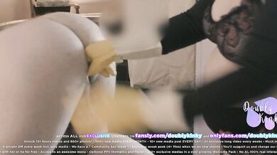 Fingering my Husband's Ass Hole - Doubly Kinky - Curvy Wife Pegging Real Couple Bubble But Horny DILF Having Fun in Motel Room