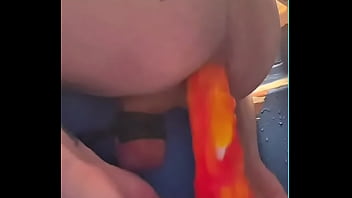 Destroying Asshole with Horse Cock Dildo