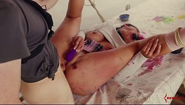 Kinky PAWG paints with her ass in this rough and messy anal domination session