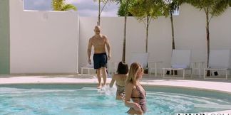 Naughty Eve & hubby seduce their hot au pair Avery (Avery Cristy, Christian Clay, Eve Sweet)