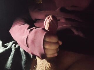 Jerking my ramrod off until I cum: public space secret tugjob / spunk flow / solo hunk masturbation