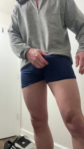 Nude strip after workout