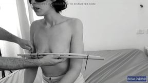 How to warm up empty saggy tits BDSM