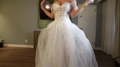 BIMBO BRIDE Gets FUCKED By HUSBAND On WEDDING NIGHT *GETS COVERED IN CUM*