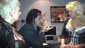 Sara Between Two Bastards Licks Pussy and Balls