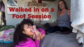 Walked in on a Foot Session - Shae Kink And Princess Sophia Exhibitionist Lesbian Foot Worship With Sole Licking And Blue Pedicure Toe Worship MOBILE