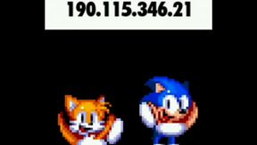 Sonic y tails bailando con una ip arriba