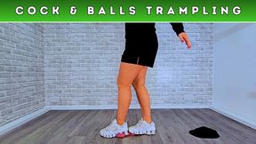 Goddess Amber - Crunching Your Balls Under My Old Nike Shox - Body Cam (D75) - Cock & Balls Trampling