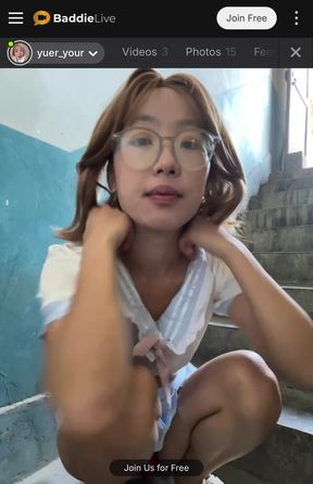 Tiny Japanese Jav model sits alone and plays with her petite body.
