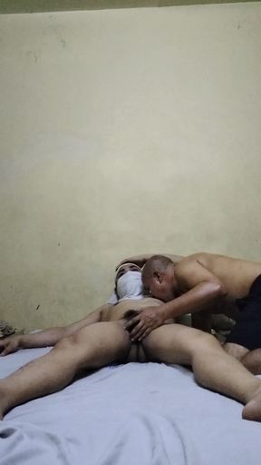 Tired construction guy wants a massage