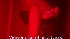 Dominate Ebony Goddess Giantess Verbally humiliates under a red light wearing black lace