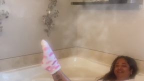 Wet Masala in the tub with socks