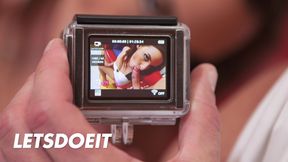 Hungry photographer penetrates busty brunette model Amirah Adara